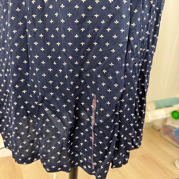 Vintage 1970s Navy Floral Shirt Dress by Alleri – Relaxed or Belted Fit M/L - Picture 15 of 15